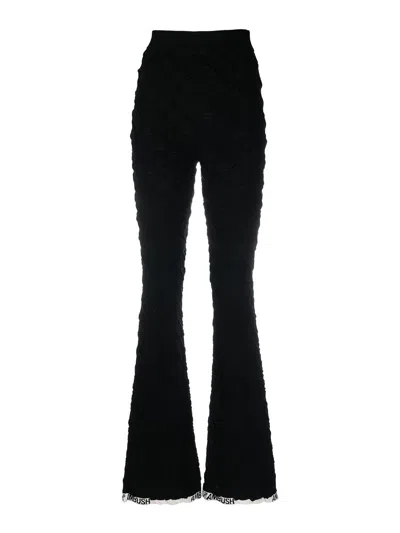 AMBUSH HIGH WAIST FLARED KNIT TROUSERS