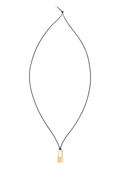 Ambush Black Lock Pendant Necklace