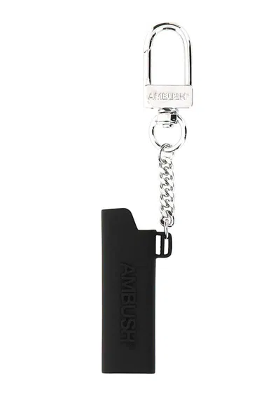 Ambush Black Metal Lighter Holder In 1000