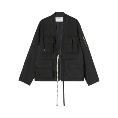 Pre-owned Ambush Kimono Denim Jacket 'black'