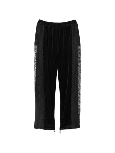 Ambush Lace Panel Trousers In Black