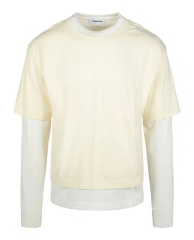 Ambush Layered Long Sleeve T-shirt In White