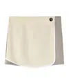 Ambush Off-white & Gray Pleats Miniskirt In Nude