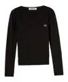 Ambush Ribbed Double Layer Top In Black