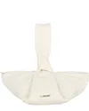 Ambush Twist Top Leather Handle Bag In White