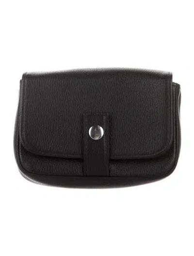 Pre-owned Ambush Leather Cosmetic Bag In Black