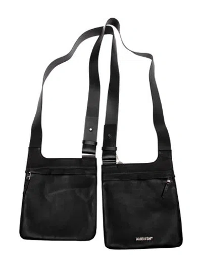 Pre-owned Ambush Leather Crossbody Bag W/ Tags In Black