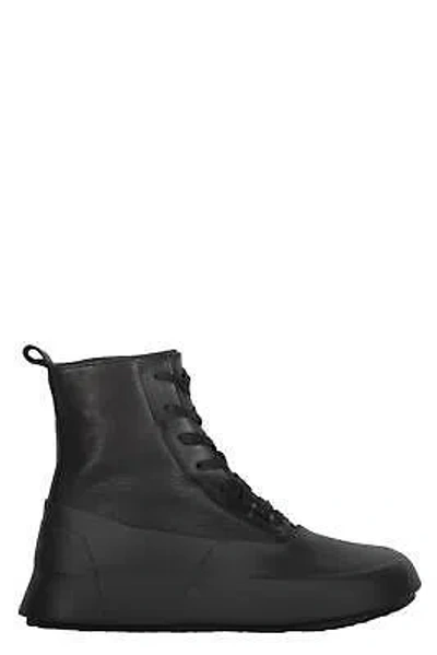 Pre-owned Ambush Leather High-top Sneakers In Black