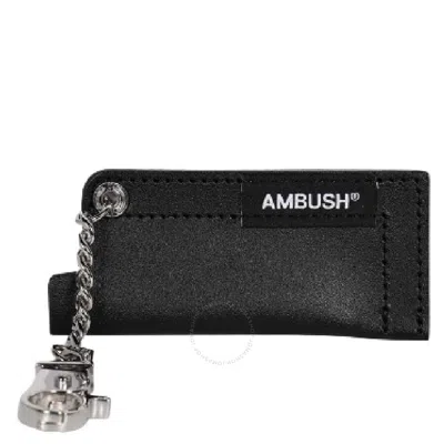 Ambush Leather Lighter Keychain In Black
