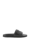 Ambush Quilted Lettering Logo Sliders Man Sandals Black Size 9 Calfskin