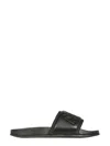 Ambush 10mm Quilted Leather Slide Sandals In Black