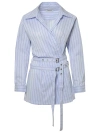 Ambush Striped Shirt Dress In Light Blue