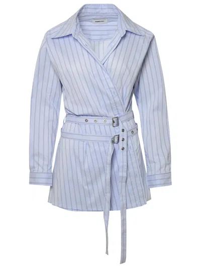 Ambush Striped Shirt Dress In Blue