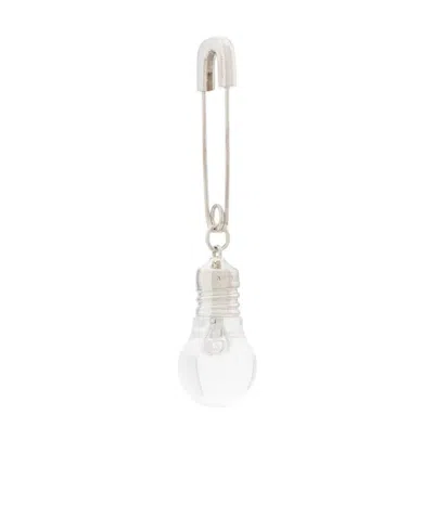 Ambush Lightbulb Embellished Brooch In White