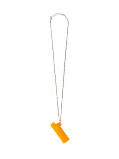 Ambush Lighter Logo Necklace In Orange