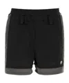 Ambush Bermuda Shorts With Elastic Waistband And Side Stripes In Black