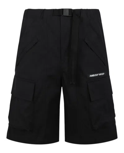 Ambush Logo Cargo Shorts In Black