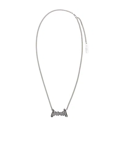 Ambush Logo-charm Chain-link Necklace In Gray