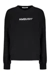 Ambush Logo Detail Cotton Sweatshirt In Black