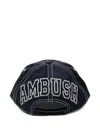Ambush Logo-embroidered Contrast-stitching Baseball Cap In Brown