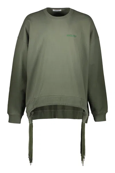 Ambush Logo Embroidered Cotton Sweatshirt In Green
