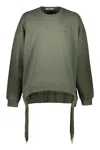 Ambush Green Multicord Crewneck Sweatshirt In Green
