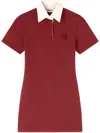 Ambush Logo-embroidered Polo Dress In Red
