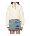 Ambush Off-white Zip Up Sweatshirt In White
