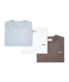 Ambush Logo-embroidered T-shirt (pack Of Three) In White