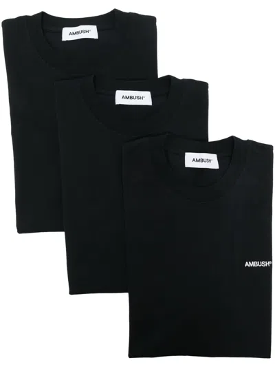 AMBUSH LOGO-EMBROIDERED T-SHIRT SET (SET OF THREE)