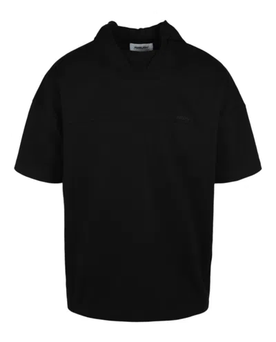 Ambush Logo Hooded T-shirt In Black