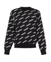 Ambush Embroidered Crew-neck Wool Blend Sweater In Black