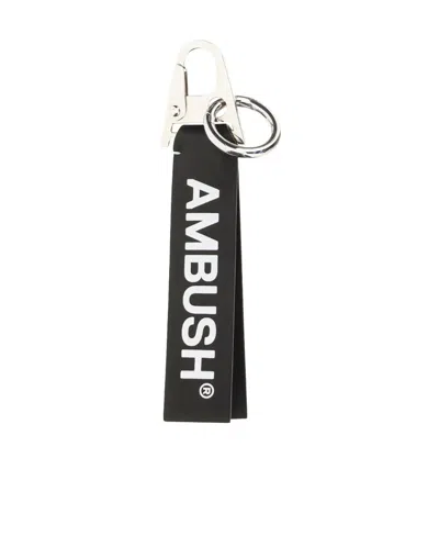Ambush Logo-lettering Leather Keyholder In Black
