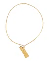 Ambush Logo Lighter Case Chain Necklace In Gold