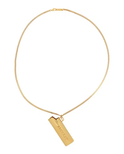 Ambush Logo Lighter Case Chain Necklace In Gold