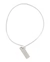 Ambush Logo Lighter Case Chain Necklace In Silver