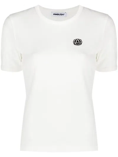 Ambush Logo Patch Crew-neck T-shirt In White