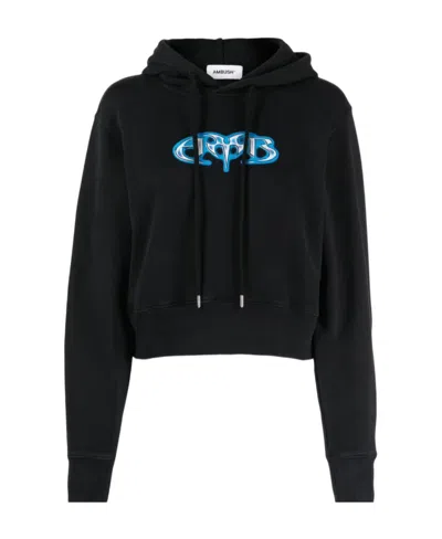 AMBUSH LOGO-PRINT COTTON HOODIE