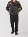 Ambush Multicolor Abstract-print Panelled Jacket In Black