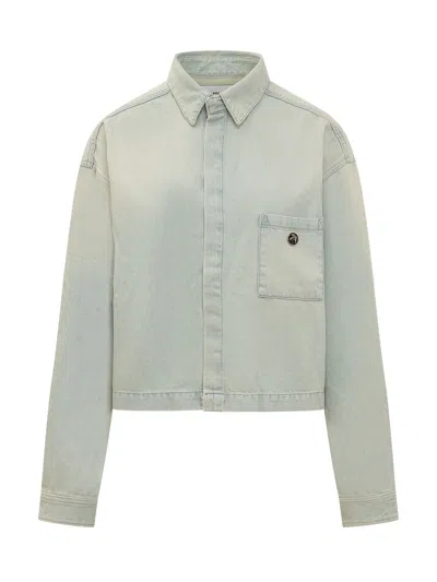 Ambush Logo Print Shirt In Light Blue