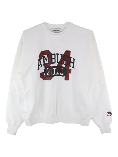 Ambush Logo-print Sweatshirt In White