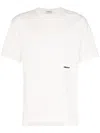 Ambush Logo-embroidered Patchwork-cotton T-shirt In Neutrals