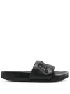 Ambush Logo Quilted Slides In Black