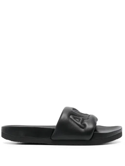 Ambush Logo Quilted Slides In Black