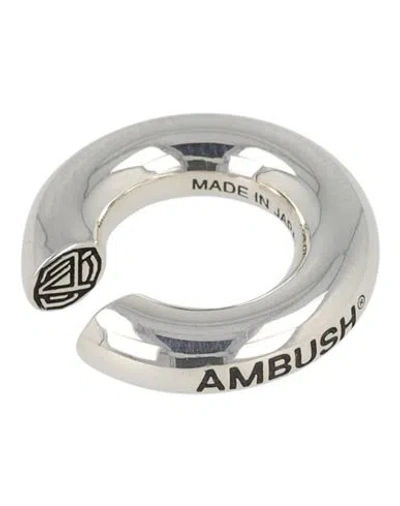 Ambush Logo Round Earcuff Earrings Silver Size - 925/1000 Silver