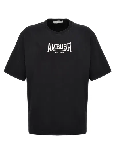 Ambush Logo-print Organic-cotton T-shirt In 黑色的