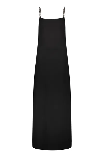 Ambush Long Dress With Split In Black