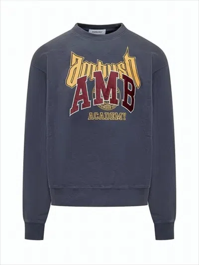 Ambush Long-sleeve Cotton Sweatshirt In Blue