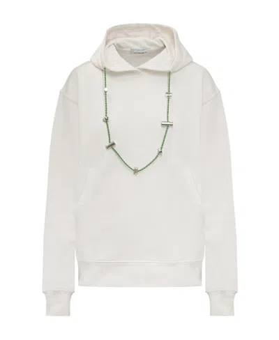 Ambush Long-sleeve Drawstring Hoodie In White