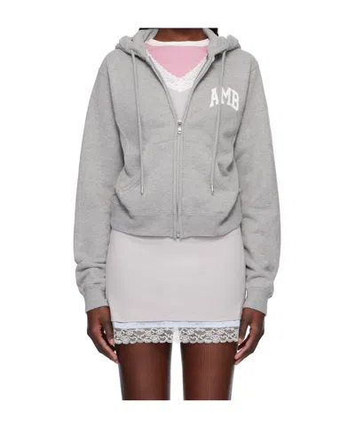 Ambush Long Sleeve Hoodie In 15 Grey
